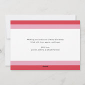 喜びはっきりしたの3Dタイポグラフィメリークリスマスフォト シーズンカード (裏面)