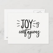 喜びは伝染性の郵便はがきの喜びの郵便はがきです ポストカード (正面/裏面)