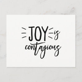 喜びは伝染性の郵便はがきの喜びの郵便はがきです ポストカード