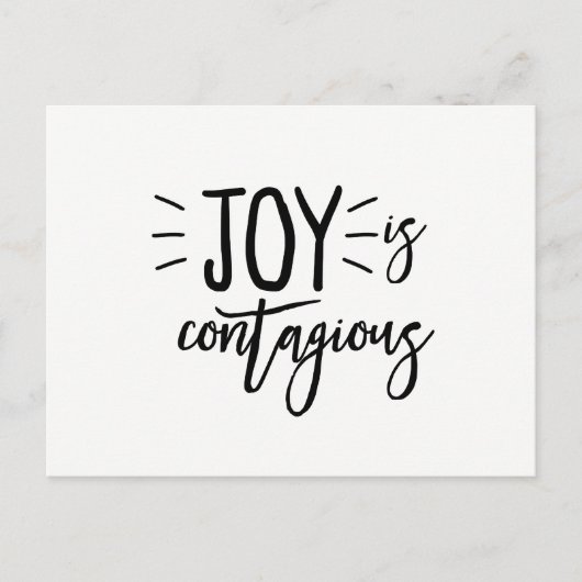 喜びは伝染性の郵便はがきの喜びの郵便はがきです ポストカード (正面)