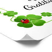 喜びは感謝のシンプル型枠である – 意欲を起こ ポスター (角)