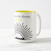 喜びは朝の賛美歌の30:5入って来ます ツートーンマグカップ (正面右)