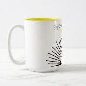 喜びは朝の賛美歌の30:5入って来ます ツートーンマグカップ (左)