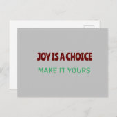 喜びは選択の余地である ポストカード (正面/裏面)