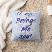 喜びをもたらすクラッタ愛のおもしろいスローガン クッション (ブランケット)