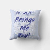 喜びをもたらすクラッタ愛のおもしろいスローガン クッション (裏面)