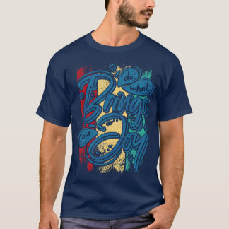喜びをもたらすヴィンテージレトロ色B Tシャツ