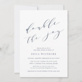 喜びを倍にする |ツインズベビーシャワー招待状 招待状 (正面)