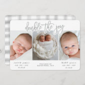 喜びを倍にする 案内状 (正面/裏面)