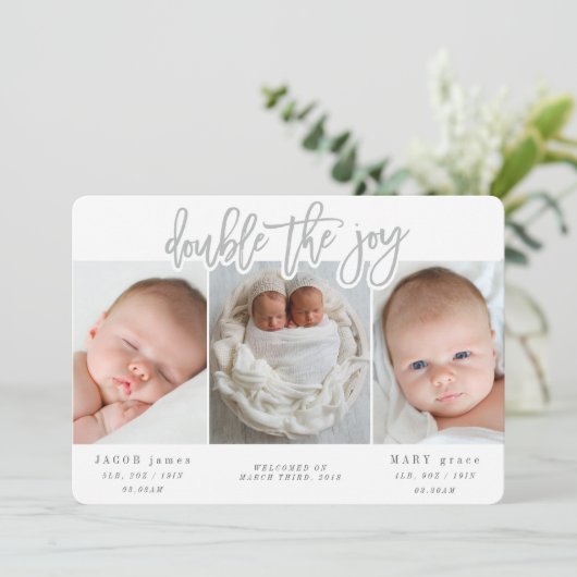 喜びを倍にする 案内状 (スタンド正面)