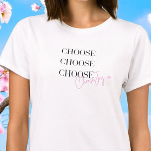 喜びを前向きやる気を起こさせる感動的選ぶ Tシャツ