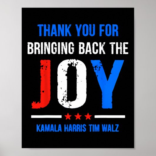 喜びを取り戻すためにKamala Harris Tim Wa ポスター (正面)