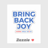 喜びを取り戻す – Harris Walz 2024 シール (シート)