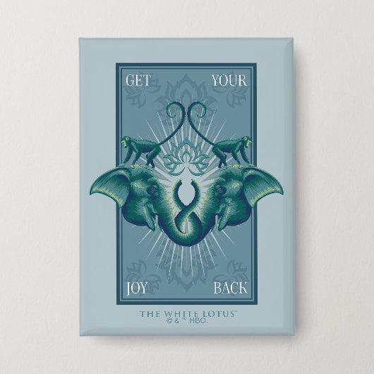 喜びを取り戻す – The White Lotus 缶バッジ (正面)