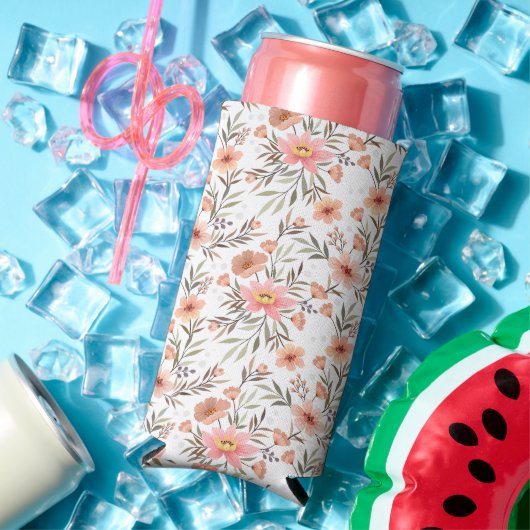 喜びを受け入れカラフル:ボホの花 スリム缶クーラー (インサイチュ 夏)