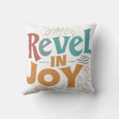 喜びを受け入れ数々の：カラーお祝いTシャツ クッション (裏面)