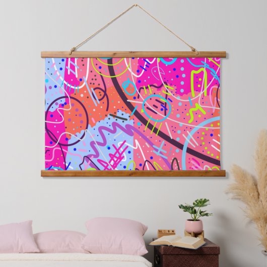 喜びを味わう 吊り下げ型タペストリー (寝室)