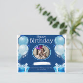 喜びを広げよう：あらゆる年齢の方に喜ばれる誕生日カード インビテーションポストカード (スタンド正面)