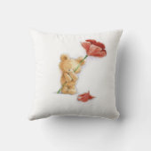 喜びを広げるカスタマイズかわいいテディエレガント クッション (裏面)