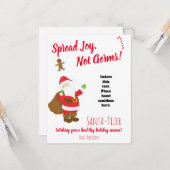 喜びを広げろ細菌じゃなく!ハンドサニタイザカード カード (正面/裏面インサイチュ)