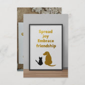 喜びを広げ、友情を受け入れる (正面/裏面)