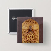 喜びを描写するレリーフ、浮き彫りのPyx 缶バッジ (正面&裏面)