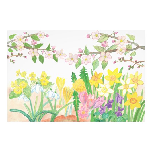 喜びを放つ春の花はこれらだ フォトプリント (正面)