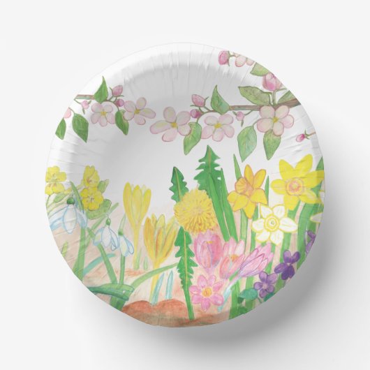 喜びを放つ春の花はこれらだ ペーパーボウル (正面)