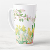 喜びを春の花する カフェラテマグ (左アングル)