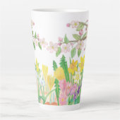 喜びを春の花する カフェラテマグ (正面)