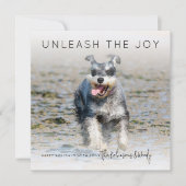 喜びを解き放つ | フォトクリスマスホリデーカード シーズンカード (正面)
