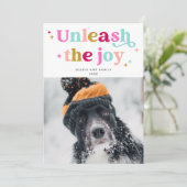 喜びを解き放つ |レトロのペットの写真 シーズンカード (スタンド正面)