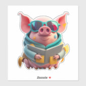 喜びを詰め込む豚のステッカー体験 シール (シート)