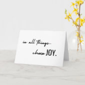 喜びを選びなさい。グリーティングカードとノートカード カード (黄色い花)