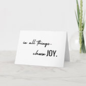 喜びを選びなさい。グリーティングカードとノートカード カード (正面)