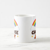 喜びを選ぶ - 虹のマグカップ コーヒーマグカップ (中央)