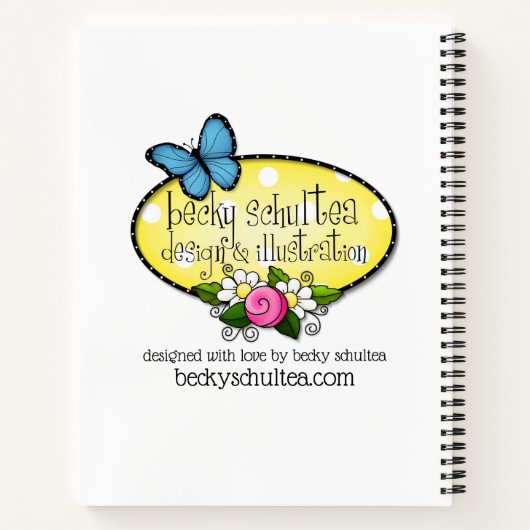 「喜びを選べ！」 猫カラフルのカスタム螺旋 ノートブック (裏面)