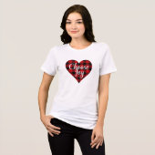 喜びを選ぼう インスピレーションの引用 トライブレンドＴシャツ (正面全面)