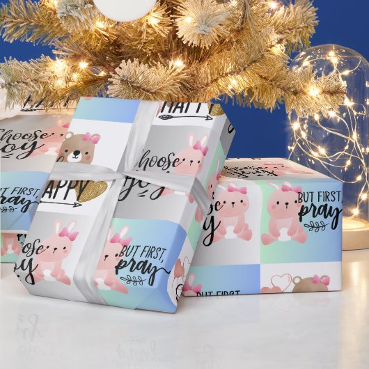 喜びを選択し、幸せを選択するが、ラッピング祈の紙 ラッピングペーパー (クリスマス)