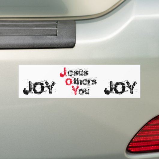 喜びイエス他のカスタマイズ人たち バンパーステッカー (車上)