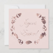 喜びイースターバニーエッグソフトピンクイースター シーズンカード (正面)