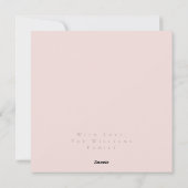 喜びイースターバニーエッグソフトピンクイースター シーズンカード (裏面)