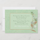 喜びエレガントシンプルのスタイリッシュユーカリ カード (裏面)