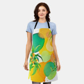 喜びオーガニックの流れ エプロン (着用した状態)