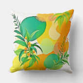 喜びオーガニックの流れ クッション (正面)