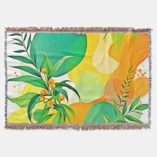 喜びオーガニックの流れ スローブランケット (正面)