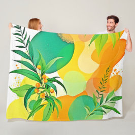 喜びオーガニックの流れ フリースブランケット