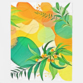 喜びオーガニックの流れ フリースブランケット (正面)