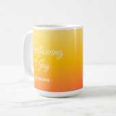 喜びクリスチャンであふれパーソナライズされたている コーヒーマグカップ (正面左)