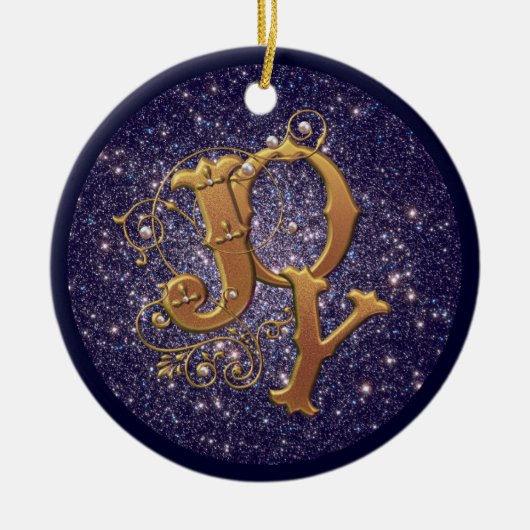 喜びクリスチャンのクリスマスの装飾 セラミックオーナメント (正面)